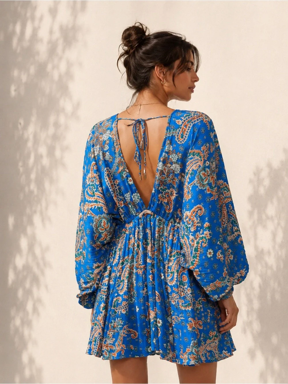 🎉LAST PIECE🎉Printed Arzel Mini Dress in Botanical‎ Combo Free People